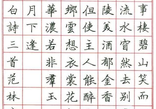 美中國字硬筆書法班