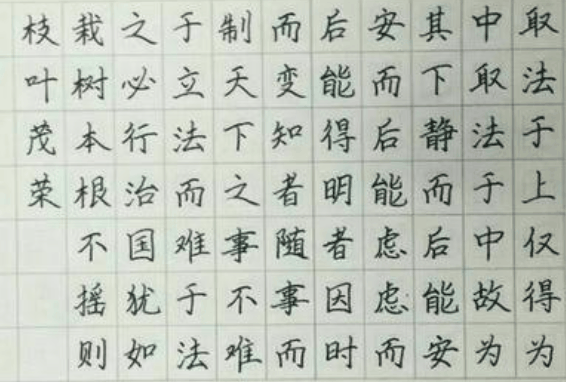 梯形格練字法